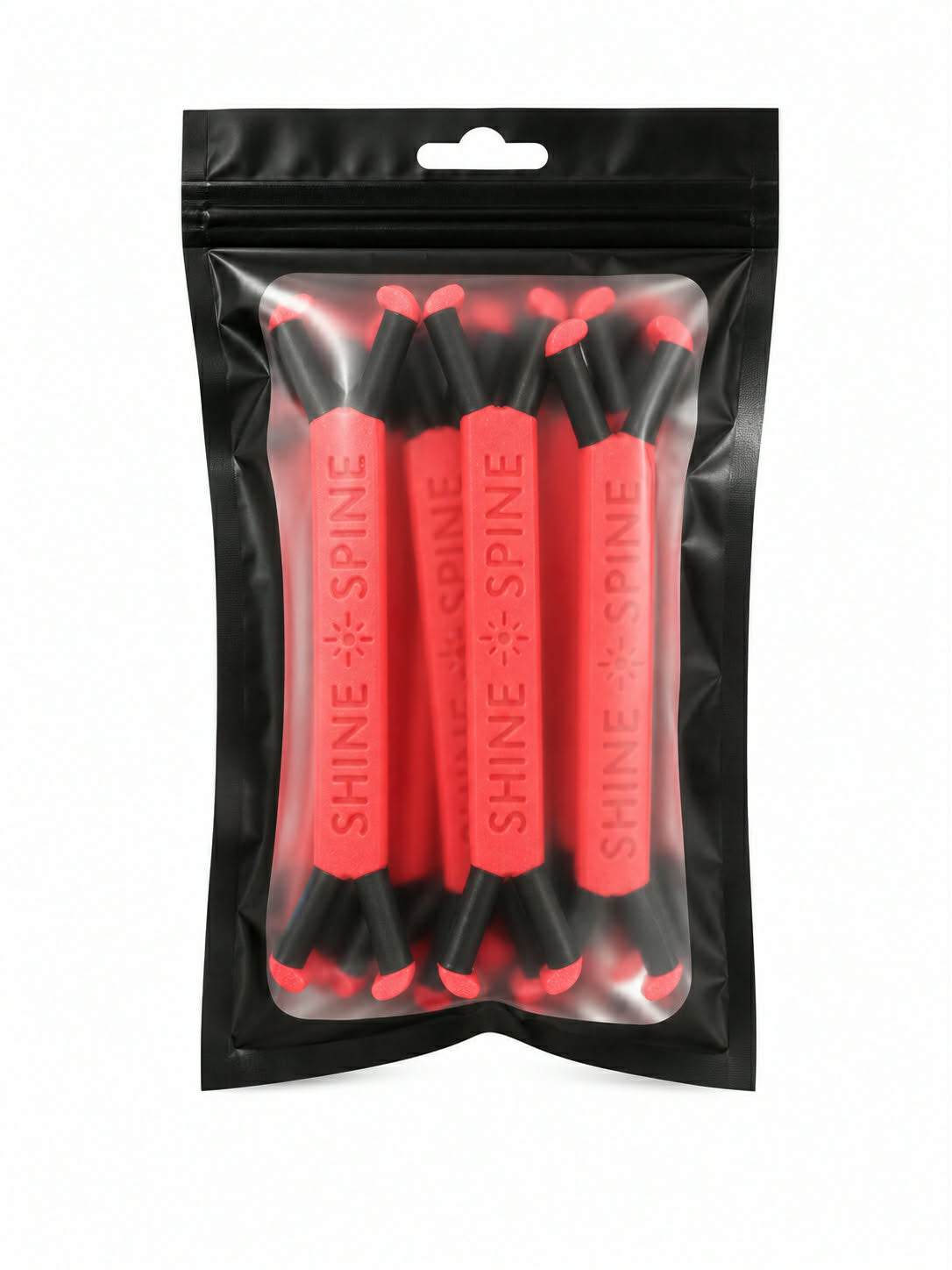 Pack of Bloom Pulse Rose 3 1/2inch branch spreaders in clear plastic bag with a black exterior on a white background.