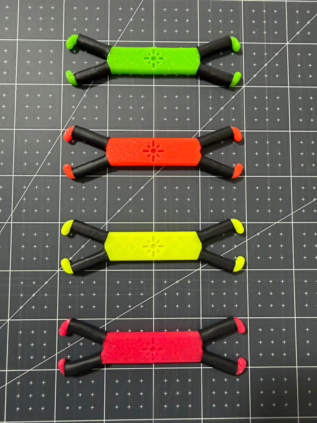 Shine Spine 2 inch Branch spreaders on a measurement table