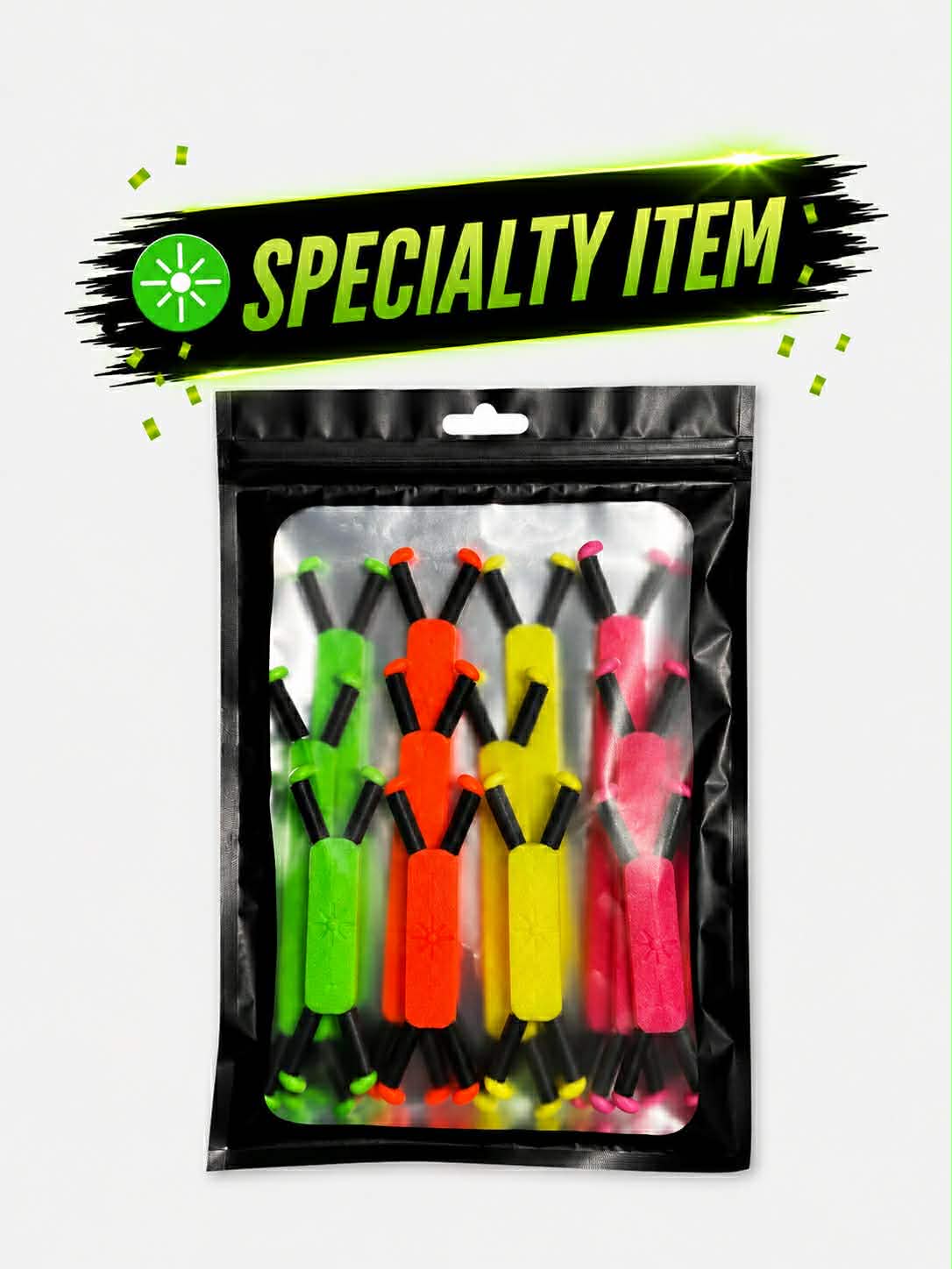 12 Piece Shine Spine branch spreader Multi-Color Variety Pack set in packing with a white background.